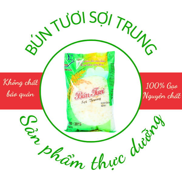 Bún tươi sợi trung